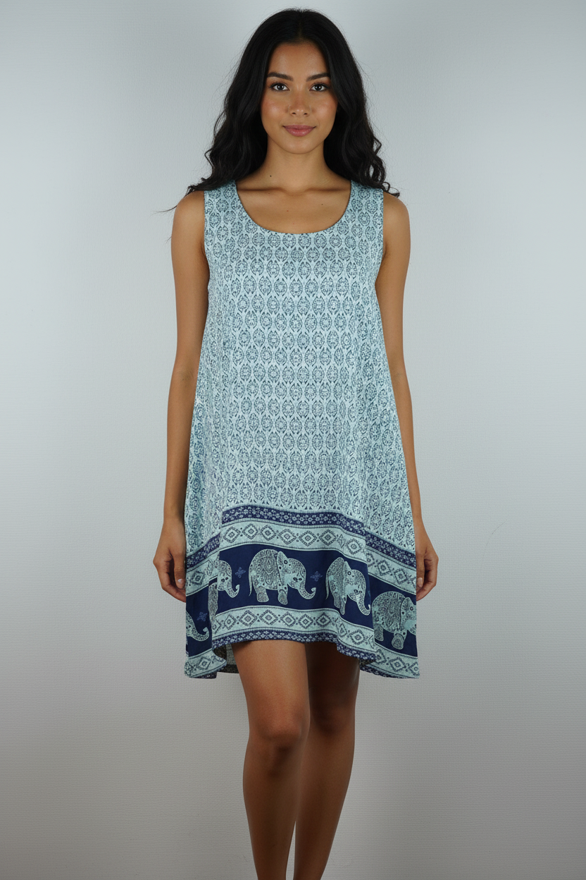 Sommerkleid Maya Mint – KI Vorderseite