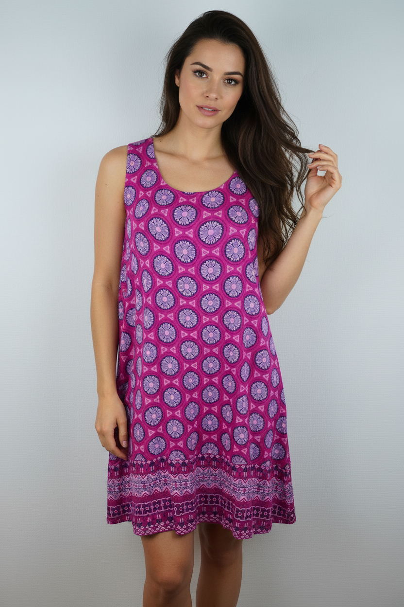 Sommerkleid Nala Pink – KI Vorderseite