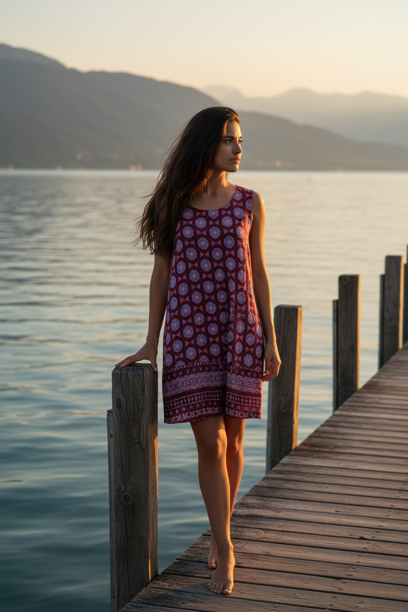 Sommerkleid Nala Bordeaux – Bodensee Lifestyle