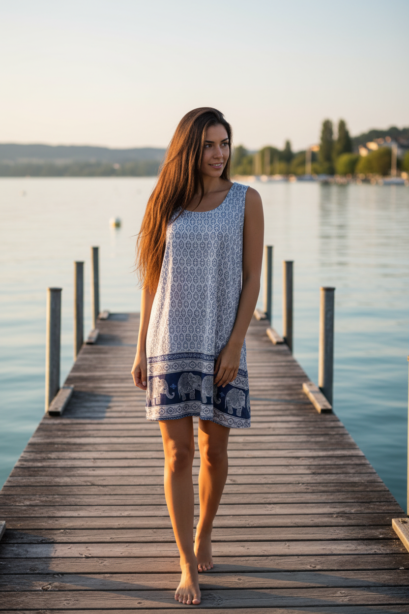 Sommerkleid Maya Dunkelblau – Bodensee Lifestyle