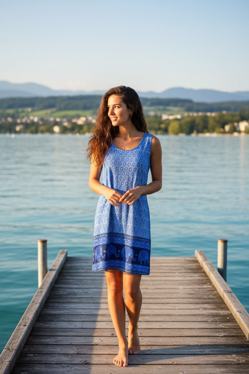 Sommerkleid Maya Royalblau – Bodensee Lifestyle