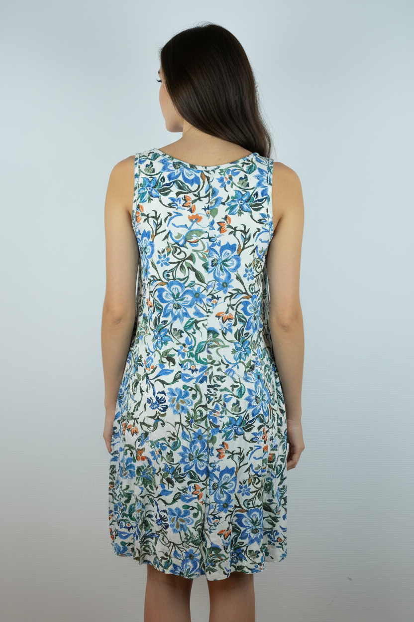 Sommerkleid Blumenprint Rückansicht
