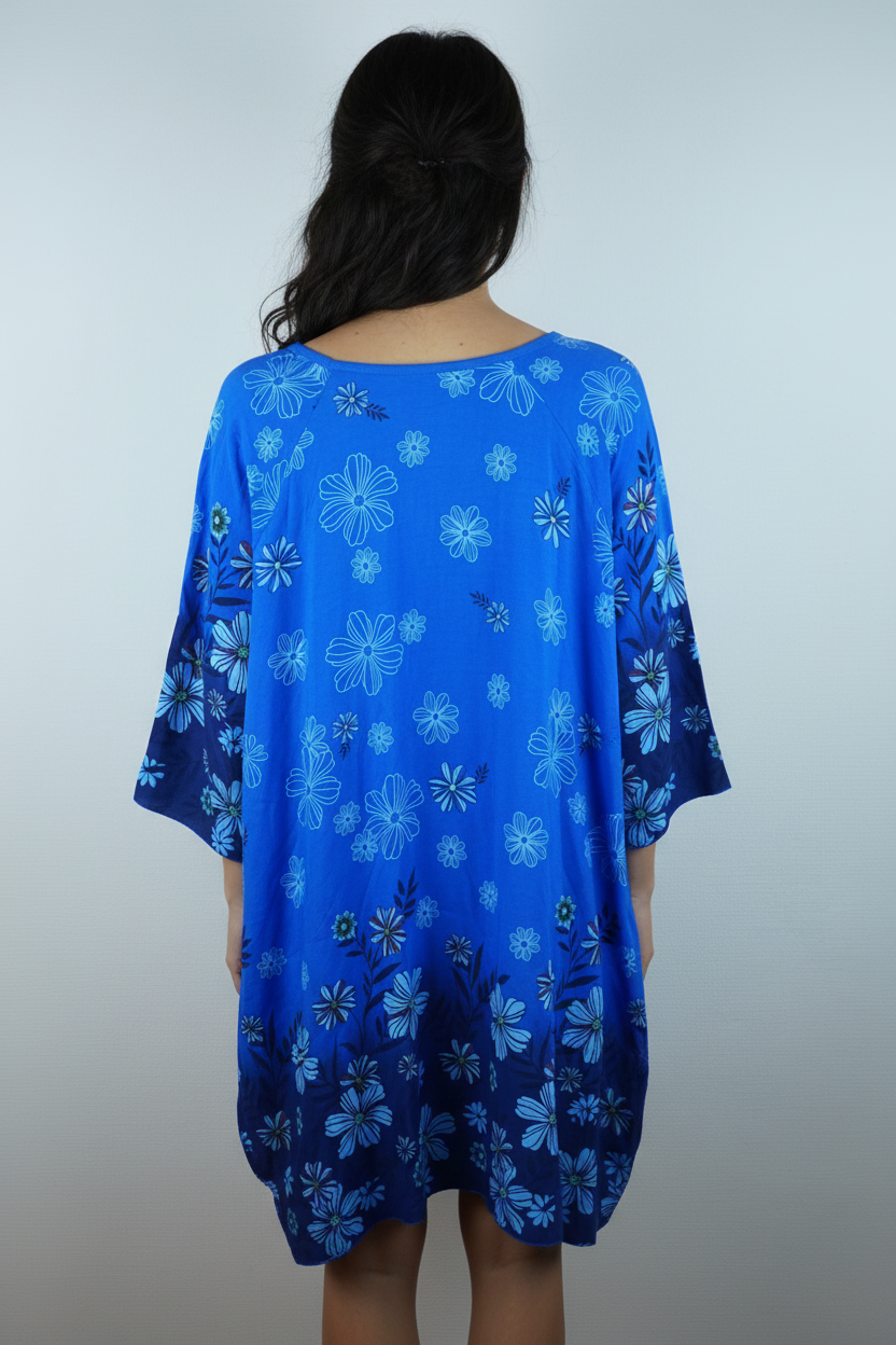 Tunika Raya Royalblau – KI Rückseite