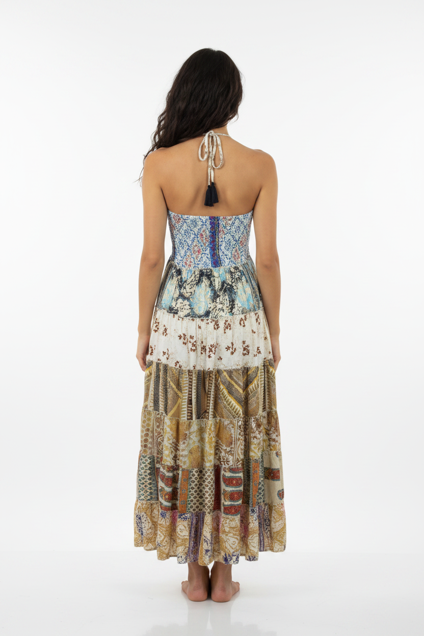 Boho Patchwork Rock / Kleid (2-in-1) Multicolor – Unikat