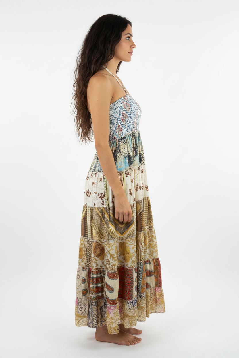 Boho Patchwork Rock / Kleid (2-in-1) Multicolor – Unikat